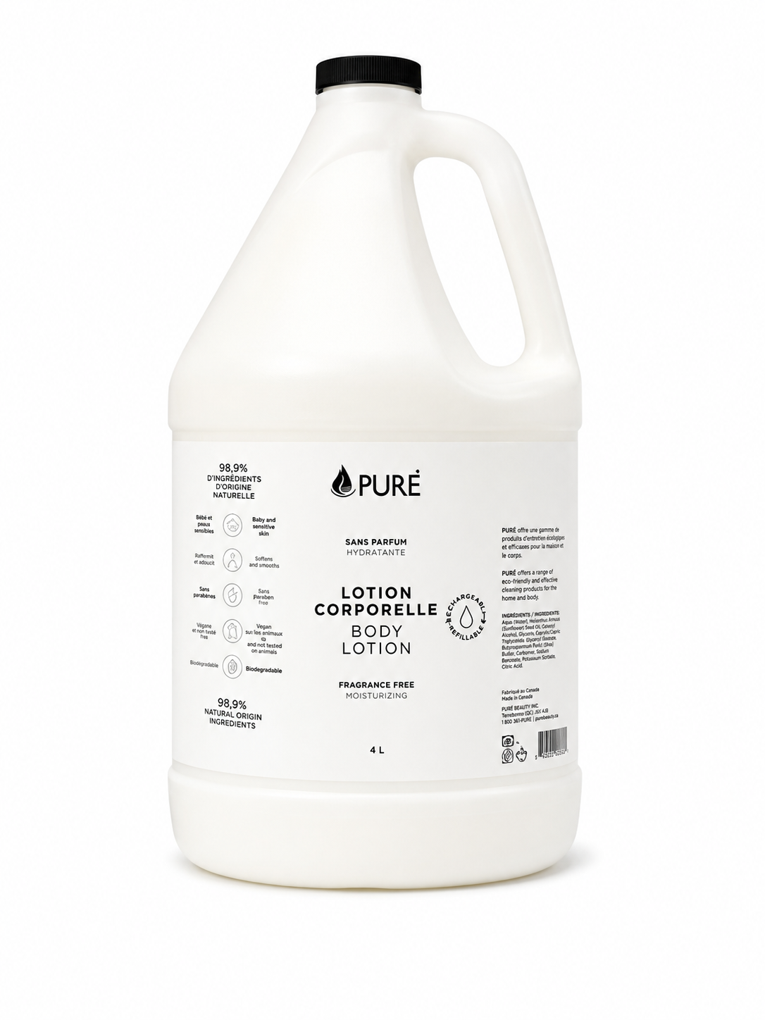 Lotion corporelle - Sans parfum (2 formats) - Pure