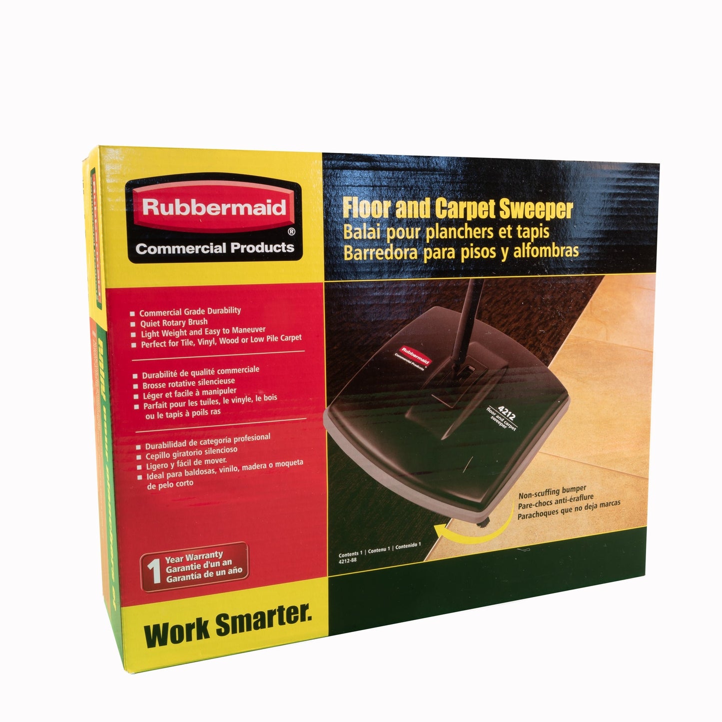 Rubbermaid balai plancher tapis commercial brosse 4212 aspirateur mécanique