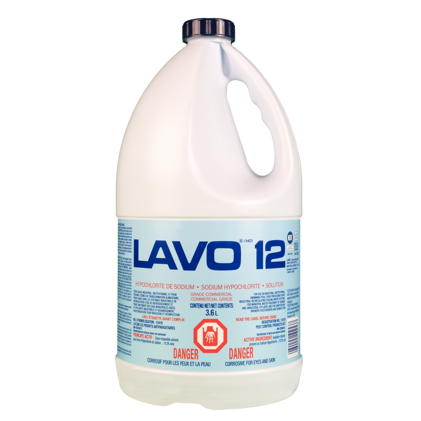 Eau de javel commercial - Lavo 12 - 4L