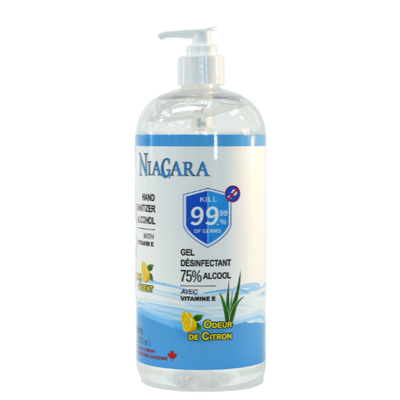 Désinfectant pour les mains au citron (2 formats) – En gel – Niagara