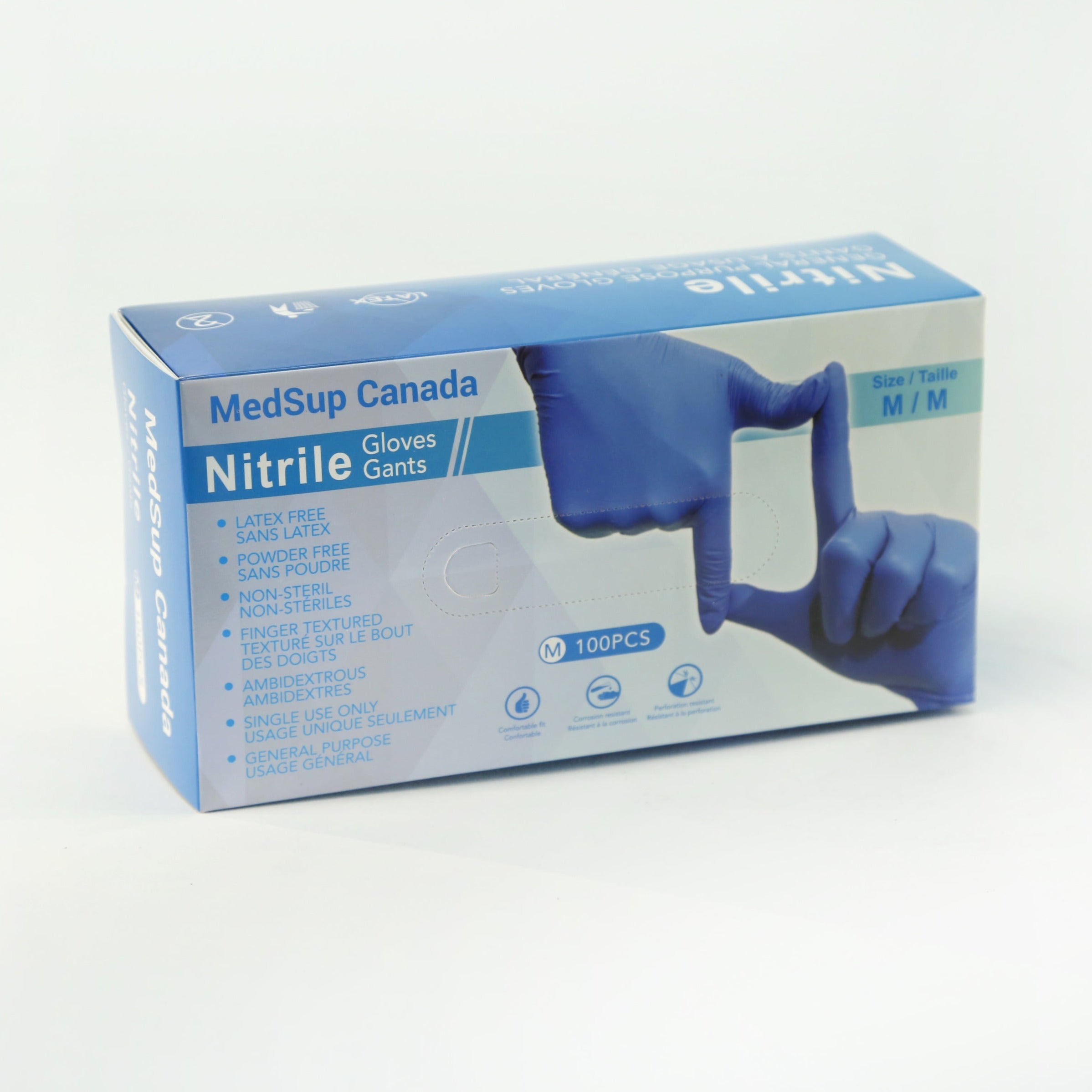 Gants en nitrile - 100/boîte - MedSup Canada