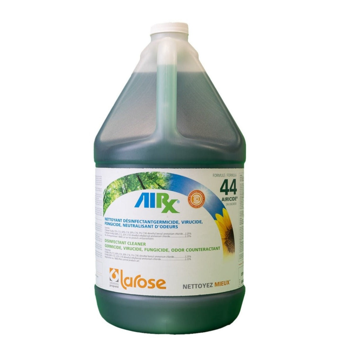 Nettoyant désinfectant, Germicide, Virucide, Fongicide, Neutralisant d'Odeur - AIRX44