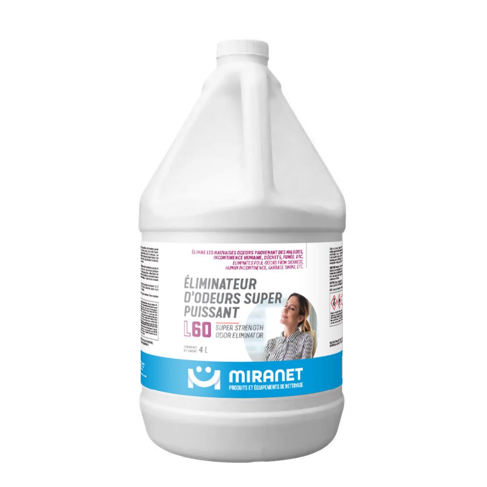 Éliminateur odeurs super-puissant L60 4L concentré urine déchet fumée incontinence