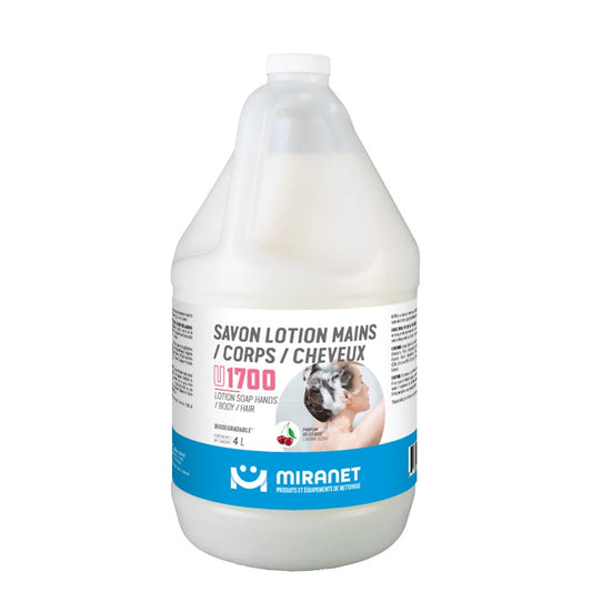 Savon lotion mains / corps / cheveux biodégradable - Odeur de cerise - U1700