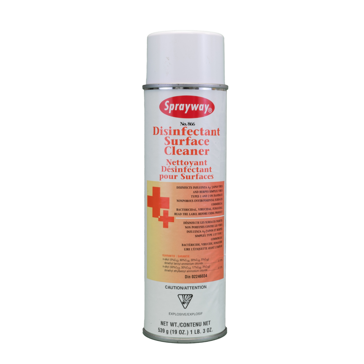 nettoyant désinfectant surfaces multiples bactéricide virucide 539g sprayway