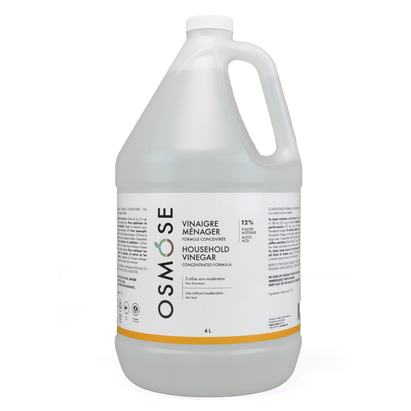 vinaigre ménager formule concentré biodégradable 12% 4L osmose