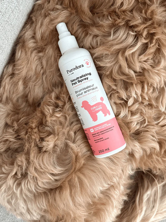 Brumisateur animaux entre deux shampoings poils frisés 237ml purodora