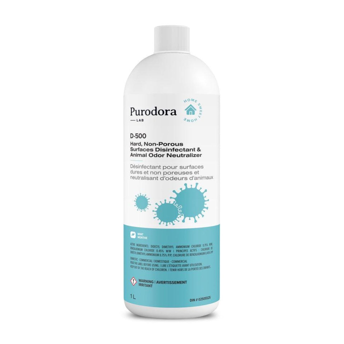 D500 nettoyant désinfectant neutralisant odeurs animaux surfaces dures 4L