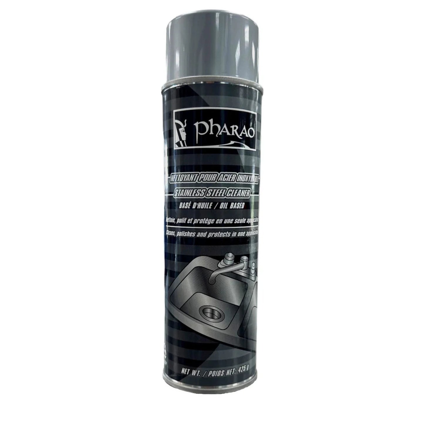 Nettoyant acier inoxydable pharao vaporisateur 425g stainless