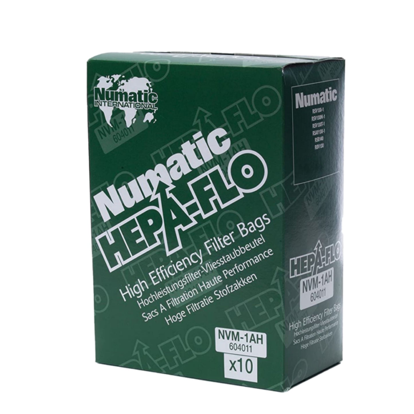 sacs aspirateur dorsal numatic nacecare hepa-flo NVM-1AH paquet 10