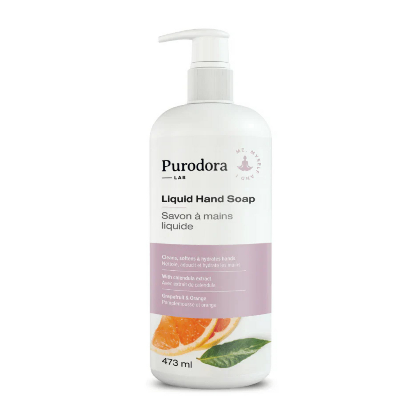 Purodora savon mains pamplemousse orange 473ml compagnie québécoise
