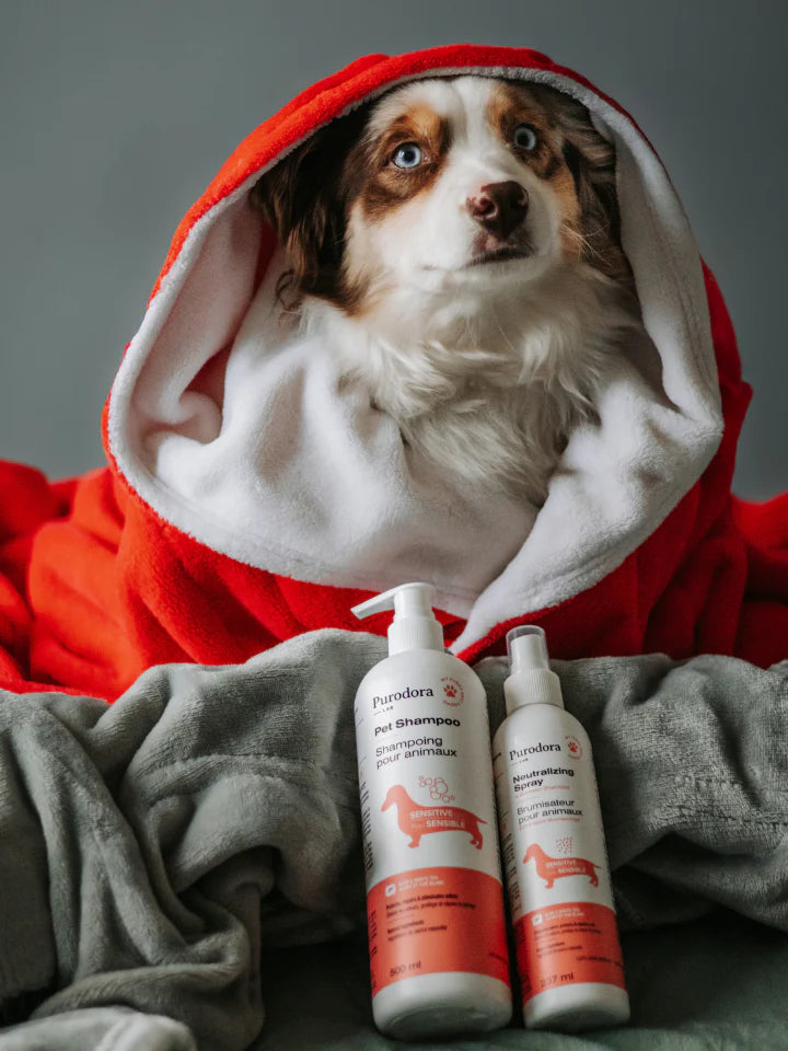 Purodora shampoing animaux peau sensible 500ml compagnie québécoise
