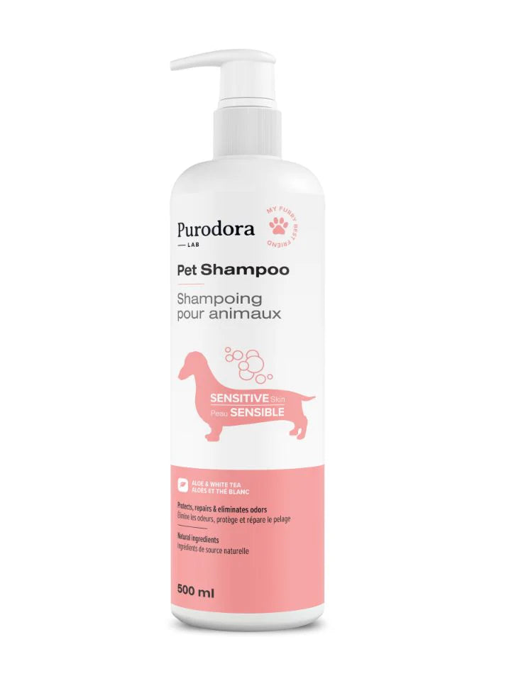 Purodora shampoing animaux peau sensible 500ml compagnie québécoise