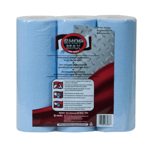 Chiffons bleu ShopMax 3 rouleaux 55 feuilles Tork mécanique graisse huile