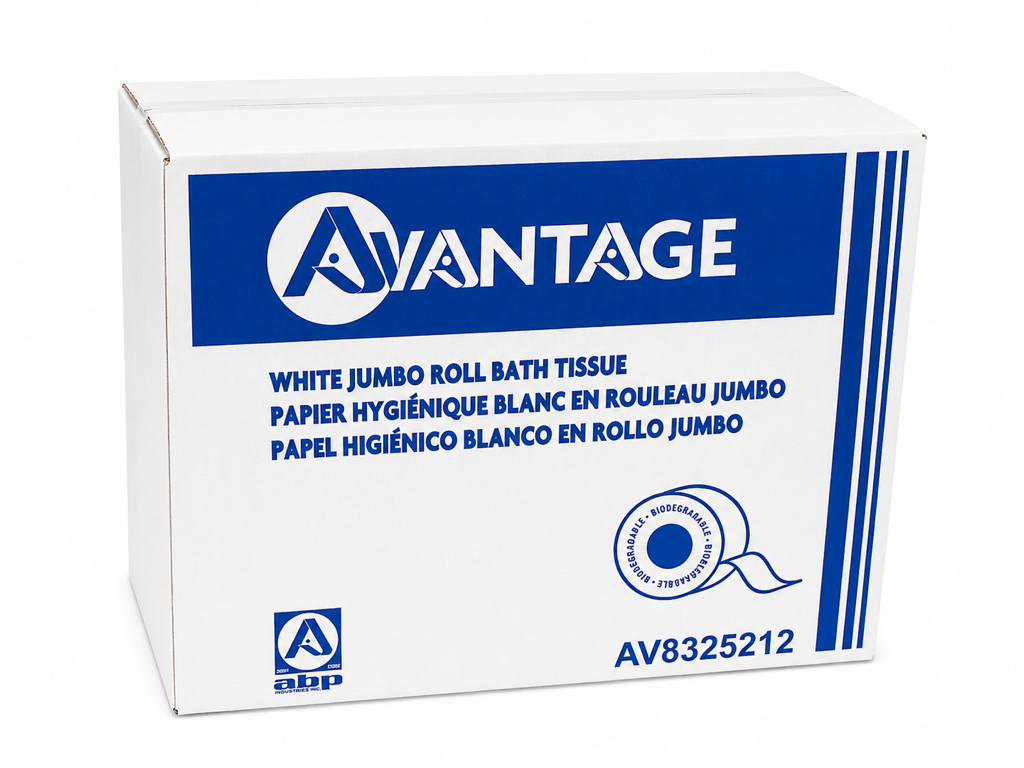 Papier hygiénique jumbo 2 plis 8X12LBS Avantage