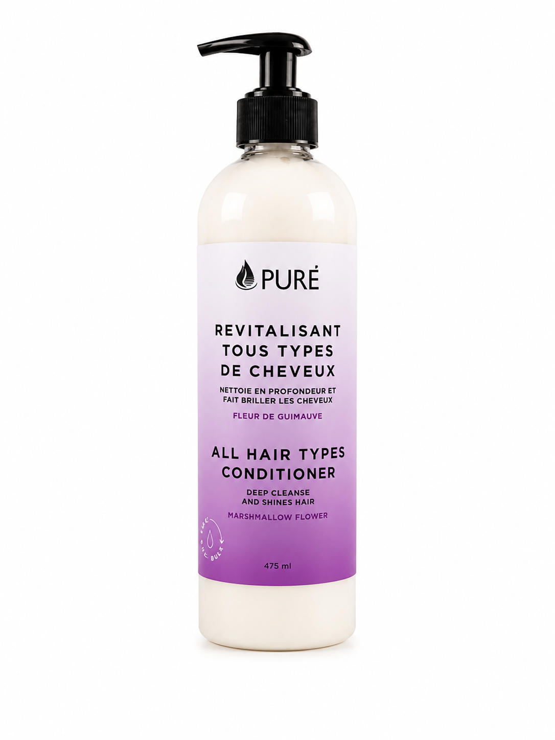 Revitalisant tous les types de cheveux - Fleur de guimauve (2 formats) - Pure