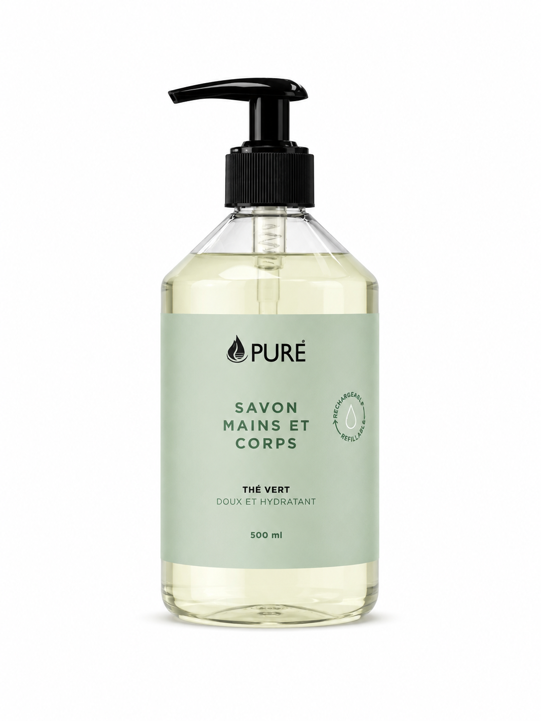 Savon mains et corps - Thé vert (2 formats) - Pure