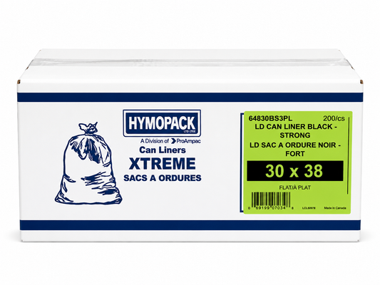 Garbage Bags - 30x38 HEAVY DUTY - 200 bags - Black
