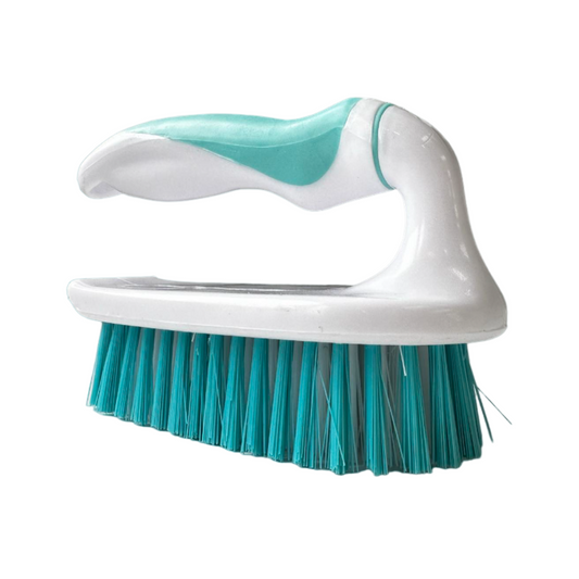 Brosse à récurer avec poignée - Multi usage - Blanc et bleu