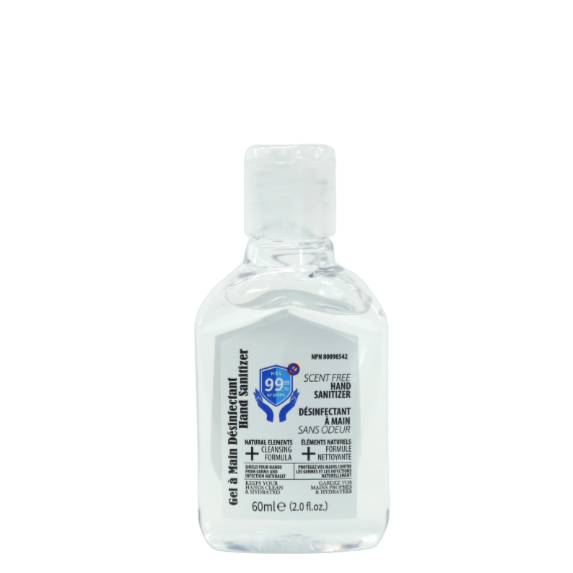 gel main désinfectant élément naturel sans odeur 60ml lonkoom