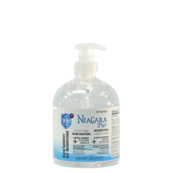 Désinfectant pour les mains sans odeur – En gel 500ml – Niagara