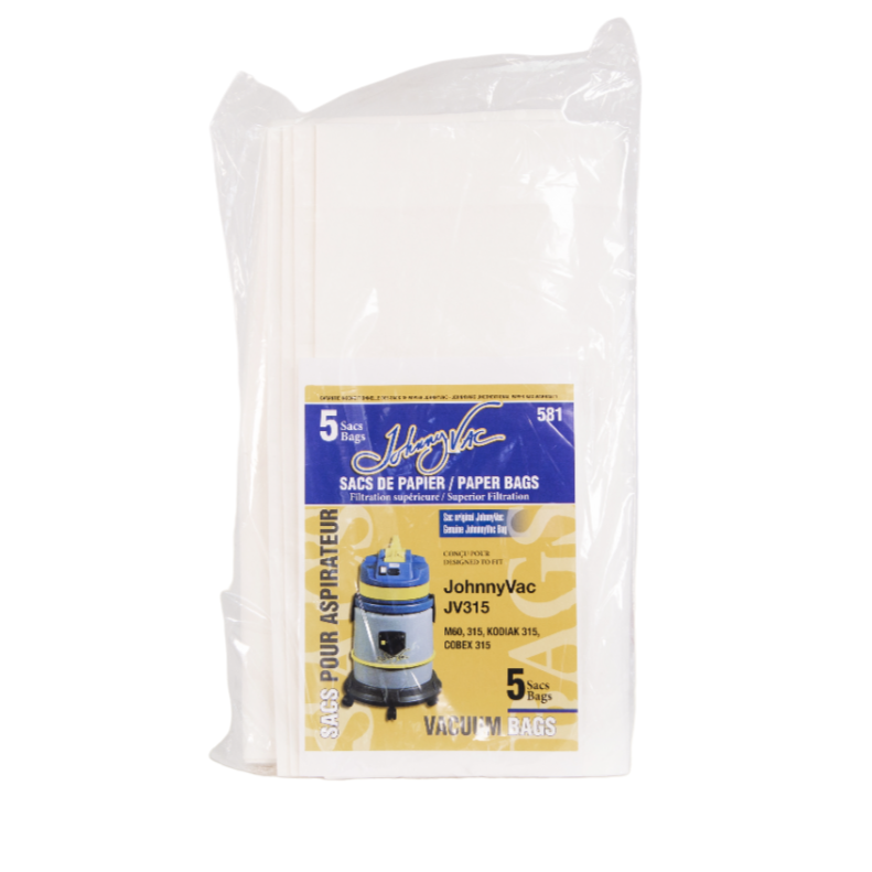 Sacs en papier pour aspirateur JV315 5/pqt