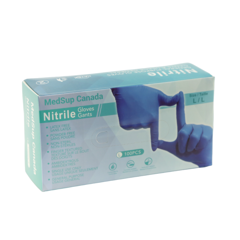 gants nitrile examen medsup canada large 100pcs miranet produits