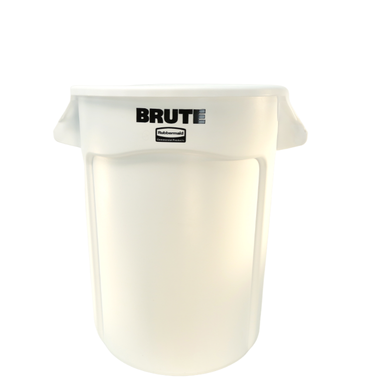 Brute series white trash can, various sizes - Rubbermaid
