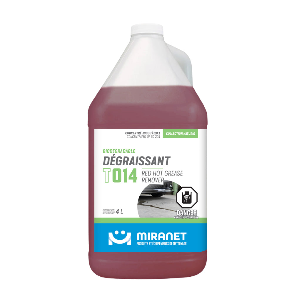 dégraissant concentré collection naturio t014 biodégradable 4L miranet