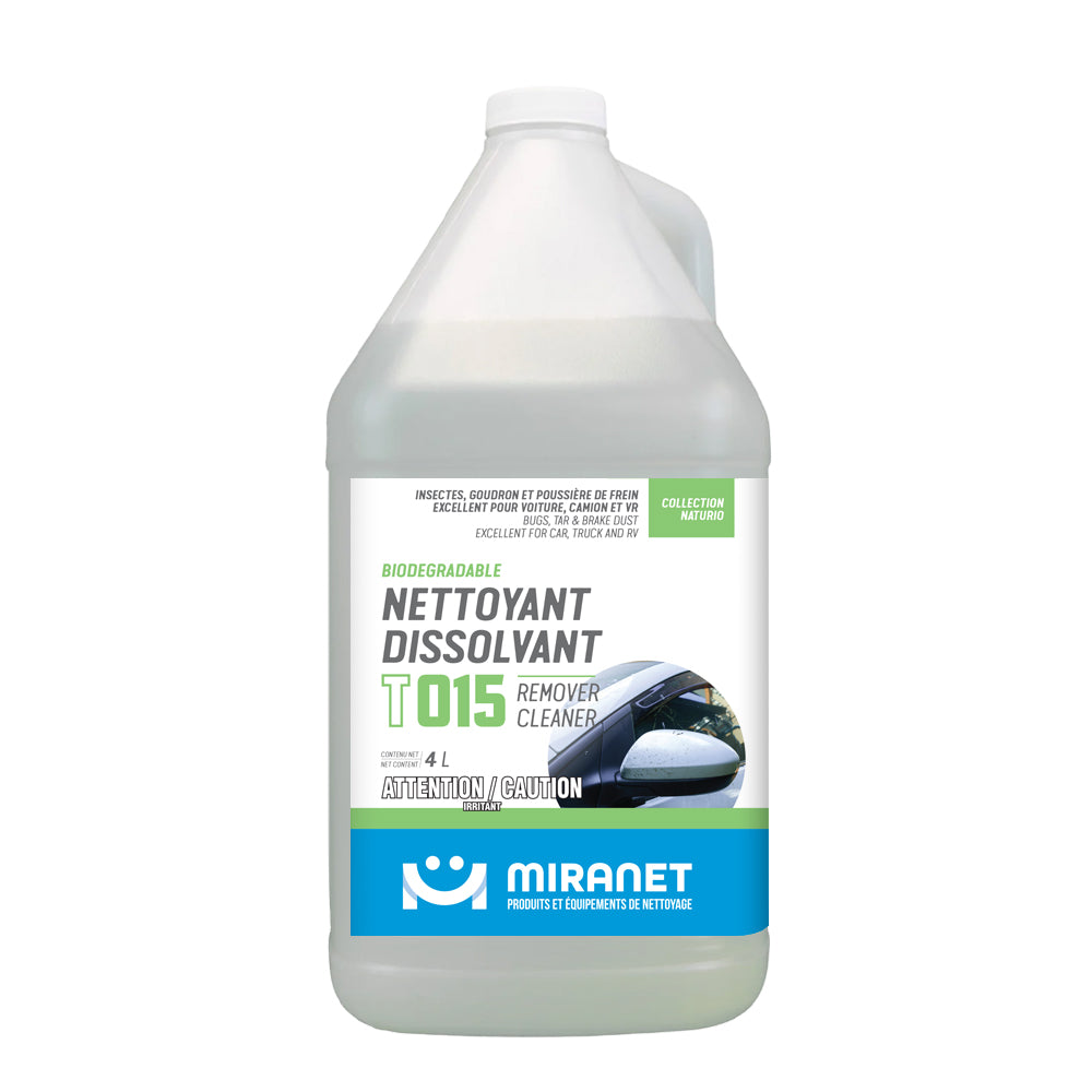 nettoyant dissolvant t015 biodégradable insectes poussière frein 4l miranet