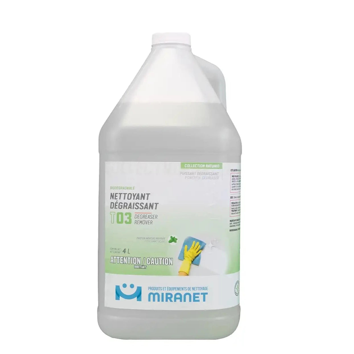 Nettoyant dégraissant biodégradable (2 formats) - T03 - Miranet