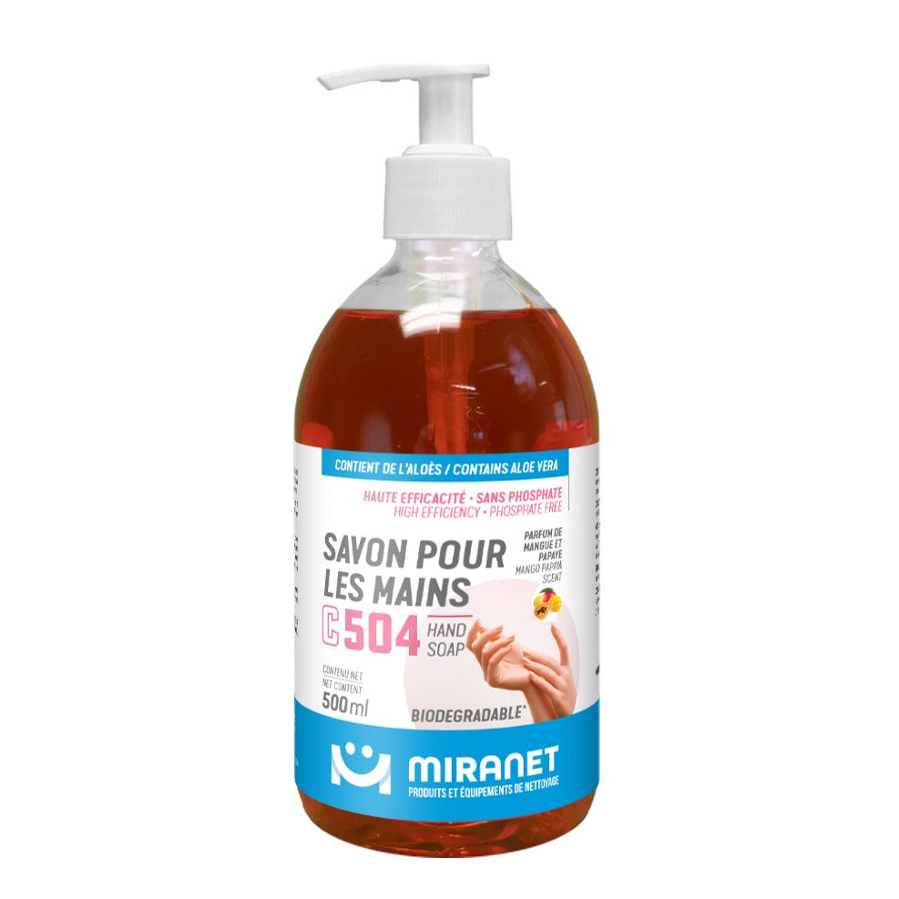 Savon pour les mains 500ml – Parfum mangue et papaye – C504