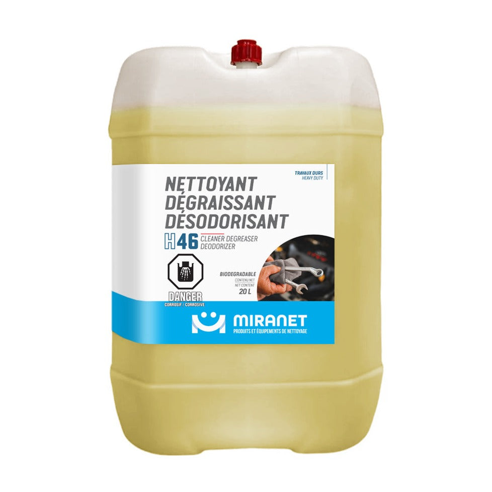 nettoyant dégraissant désodorisant biodégradable H46 Miranet 20L