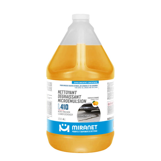 Nettoyant dégraissant microémulsion super concentré parfum orange 1L L410 Miranet