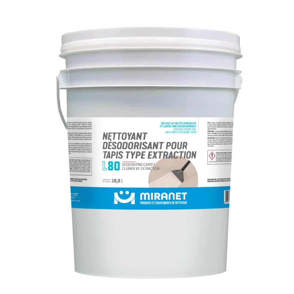 Extraction carpet cleaner and deodorizer 18.9L - L80 - Miranet