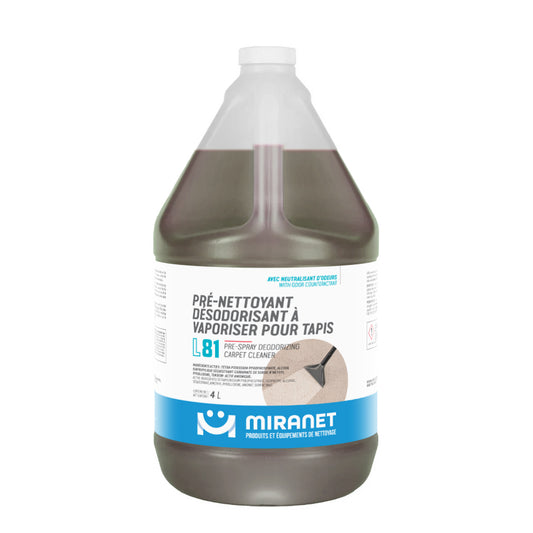 Pré-nettoyant désodorisant à vaporiser pour tapis - L81 (2 formats) - Miranet