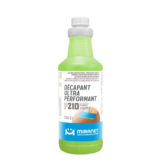 Décapant cire ultra performant aucune vapeur facile rincer 1L P210 Miranet