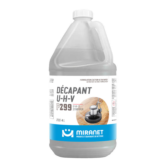 Décapant cire plancher UHV 299 haute performance commercial 4L