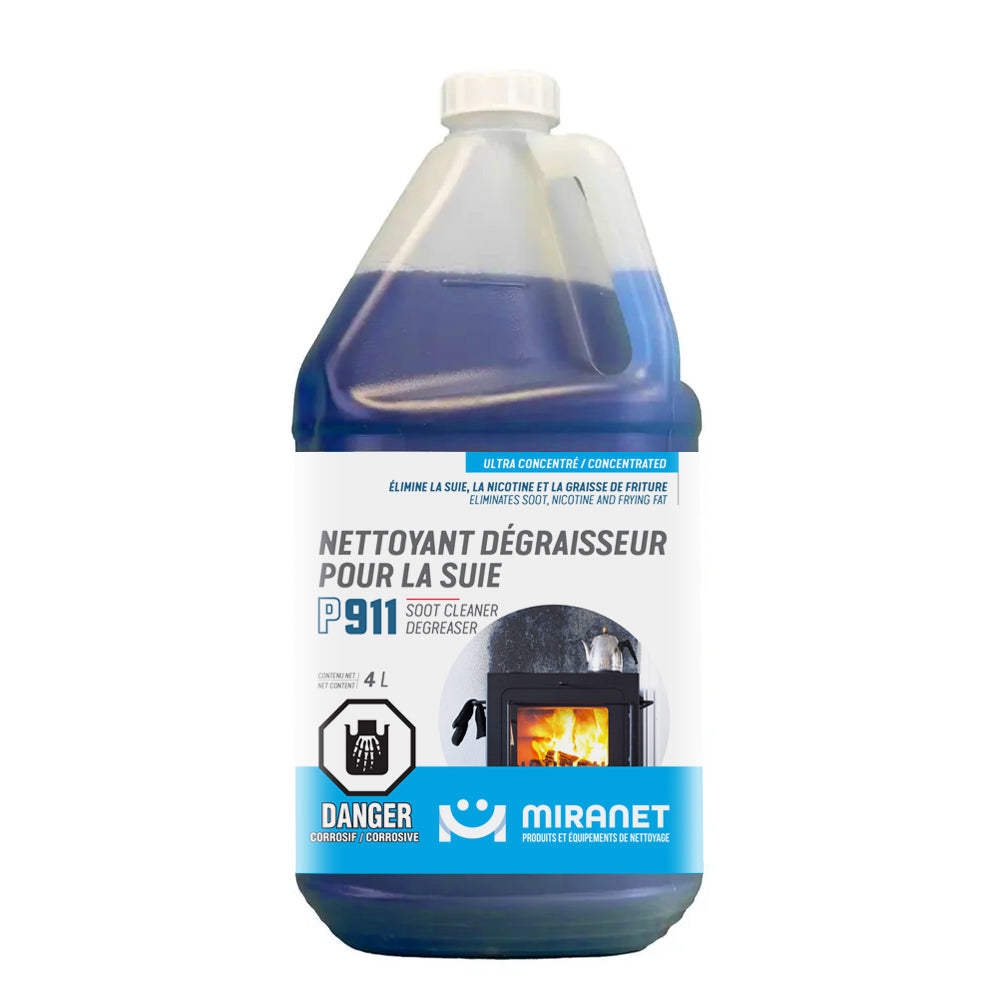Miranet nettoyant dégraisseur suie ultra concentré huile graisse P911 4L