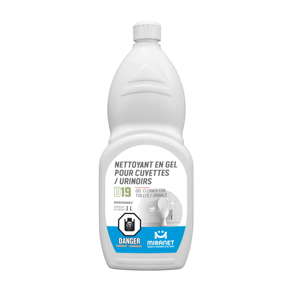 Nettoyant en gel pour cuvettes/urinoirs bio 1L U19 Miranet