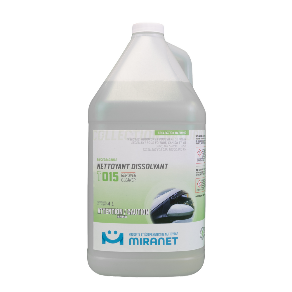 nettoyant dissolvant t015 biodégradable insectes poussière frein 4l miranet