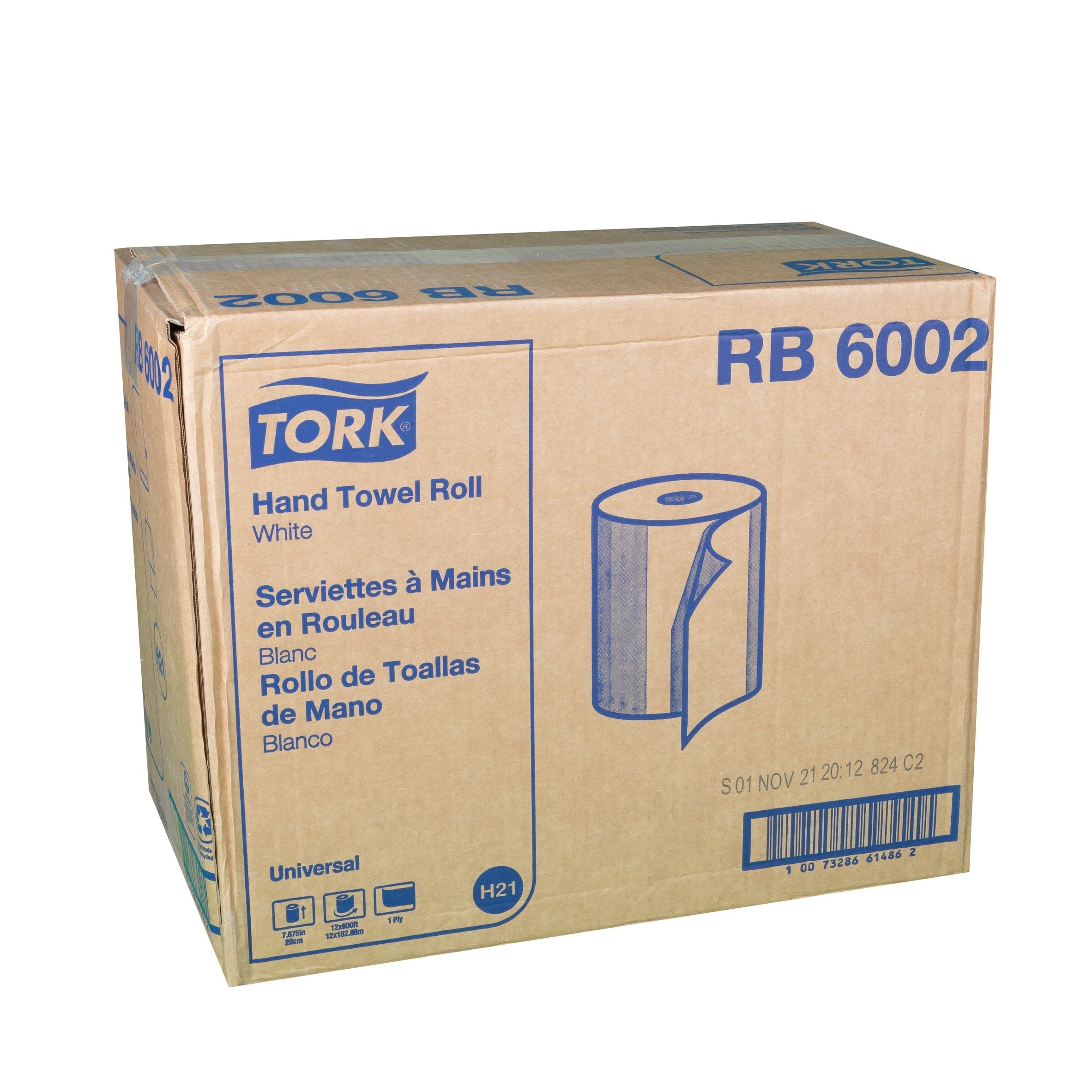 Papier essuie-mains en rouleau blanc RB6002 - TORK
