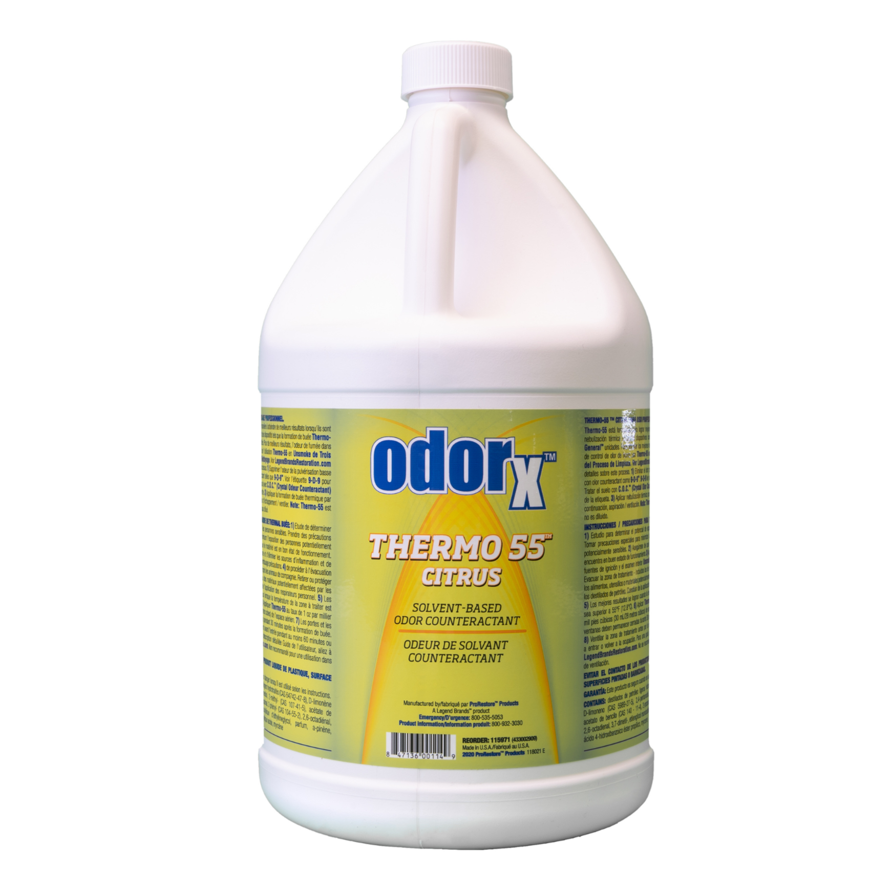 odeur solvant counteractant thermo55 agrume odorx