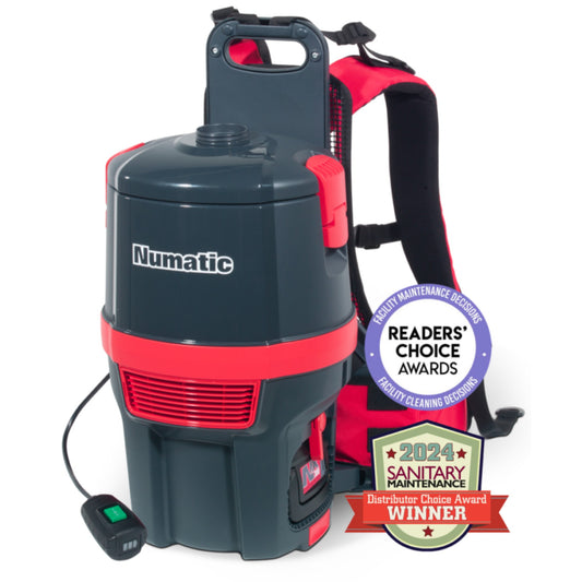 Aspirateur dorsal sans fil batterie rechargeable numatic nacecare professionnel