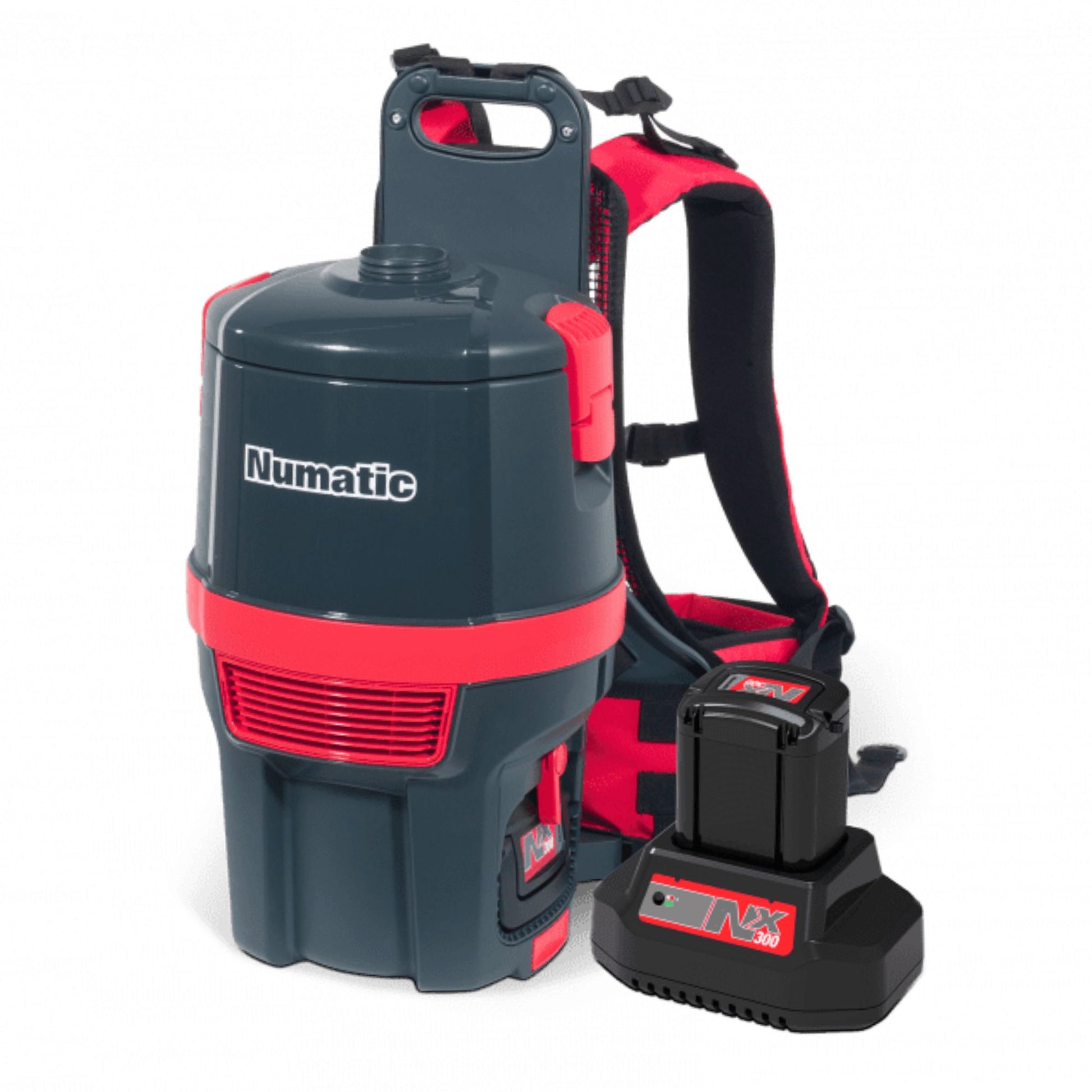 Aspirateur dorsal sans fil batterie rechargeable numatic nacecare professionnel