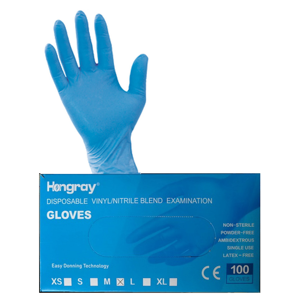 gants plusieurs grandeurs nitrile blend examination bleu hungray miranet produit