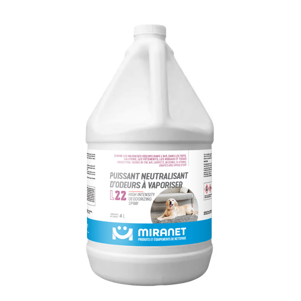 Miranet puissant neutralisant odeur vaporiser 4L L22 compagnie québécoise