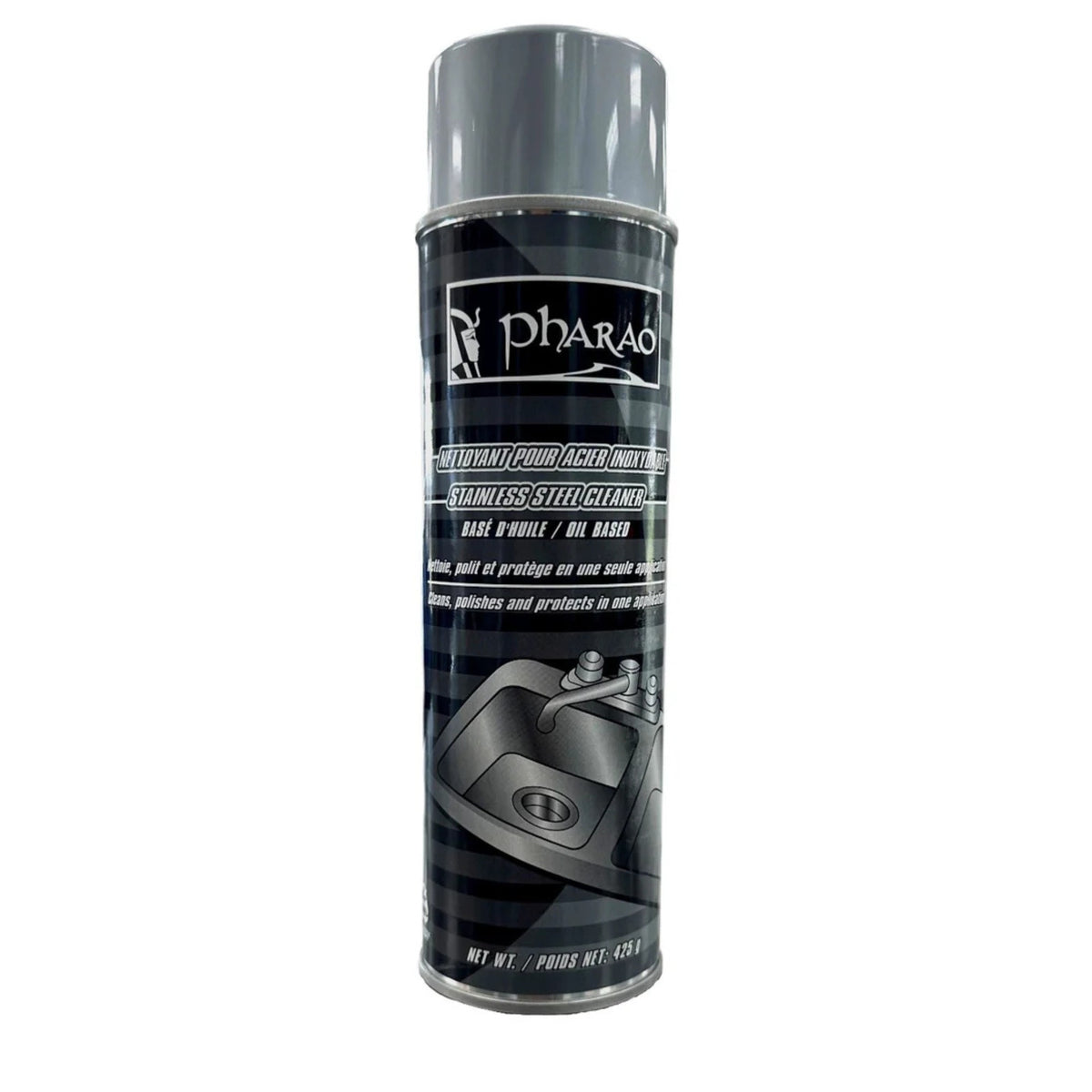 Nettoyant acier inoxydable pharao vaporisateur 425g stainless