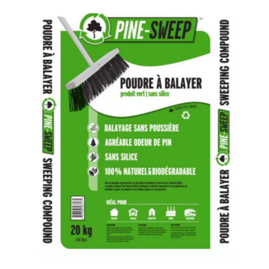 poudre à balayer produit vert sans silice pine-sweep odeur pin