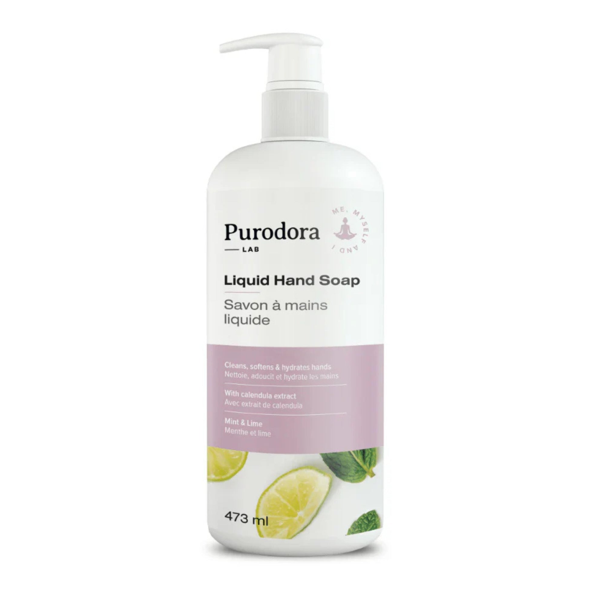 Purodora savon mains liquide menthe lime 473ml compagnie québécoise